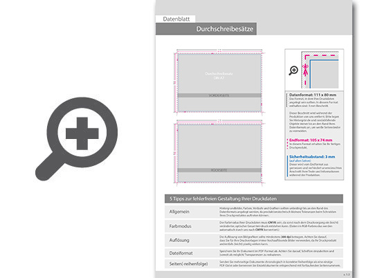 Product Bild durchschreibes__tze_din_a7_quer__2-fach__4_1-farbig__100_s__tze_je_block