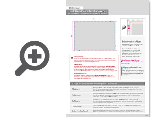 Product Bild eintrittskarte_mit_f__lschungsschutz_din_a8_quer__mit_perforierung_und_2x_nummeriert_(4_4_beidseitig_bedruckt)