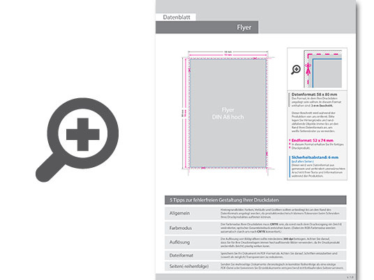 Product Bild multiloft-flyer_din_a8_hoch_(5_2_cm_x_7_4_cm)__4_4_farbig_(beidseitiger_druck)